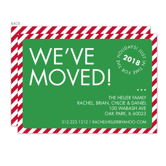 Green Holiday We've Moved Moving Announcements